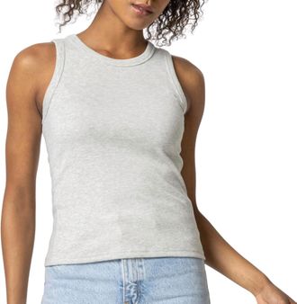 Lilla P Womens Jewel Tank Top In Heather Grey