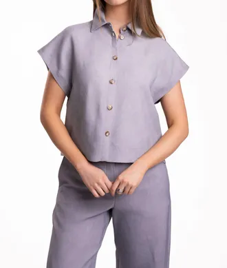Alysi Camicia Top In Denim