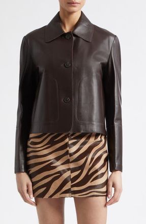 Arma Emy Leather Jacket in Coffee Bean at Nordstrom, Size 38