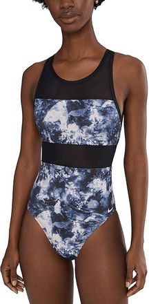 Nike Frozen Floral V-back One Piece Womens Swimsuits One Piece Black : XS, Polyester/Spandex