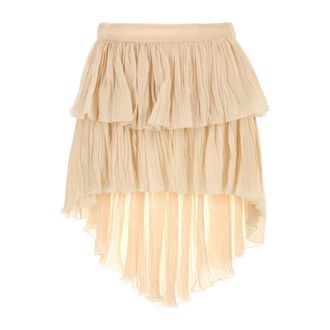 Blumarine Gonna Plisse - female - Blumarine - Short Skirts - Pink - S - Skirts