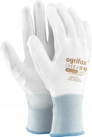 OEM Guantes De Trabajo / Blancos / Talla: 7 - S / Ox-poliurww7 - 100 Unidades