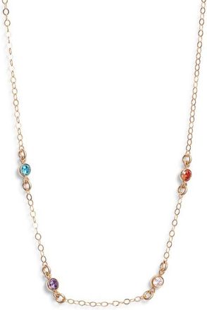 Set & Stones Multibirthstone Station Necklace in Gold /4 Charms at Nordstrom