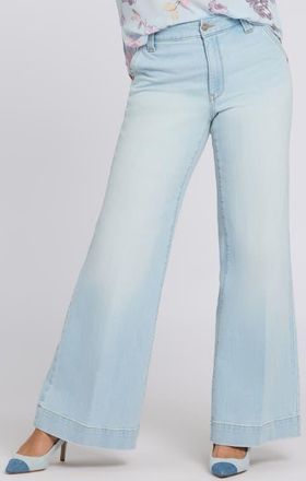 NYDJ Mia High Waist Palazzo Flare Jeans in Sky Valley at Nordstrom, Size 12