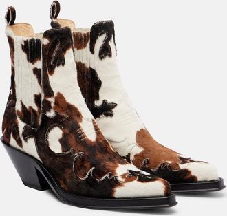 Gabriela Hearst Cassidy calf hair cowboy boots