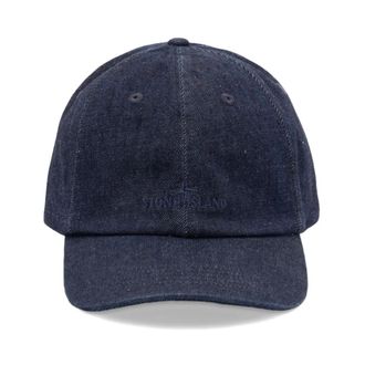 Stone Island Hats - Heren - Petten - Blauw - ONE Size - Katoen - Accessoires