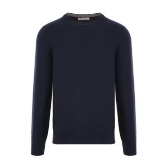 Brunello Cucinelli Truien & Vesten, Heren, Blauw, M, Cashmere Truien