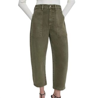 Pistola Denim Turner Super High Rise Barrel Leg Jean In Antique Willow