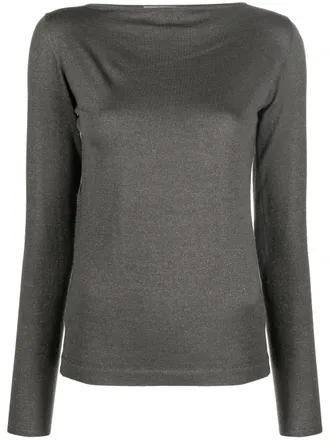 Brunello Cucinelli cashmere-blend knit top - Grey