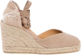 Castaner Schoenen, Dames, Beige, 40 EU, Katoen, Chiara Espadrille Wedge