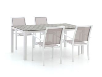Bellagio la vita attrattiva Bellagio Anzio/Fidenza 183cm dining tuinset 5-delig stapelbaar