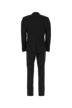 Dolce & Gabbana Mens Black Stretch Wool Tuxedo Nero Abiti
