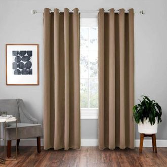 OEM Cortinas T&eacute;rmicas Opacas De 2 Piezas Para Sala De Estar - 140 X 240 Cm (caqui)