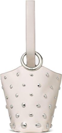 Kate Spade New York halo stud fine grain leather crossbody bag in Cream. at Nordstrom