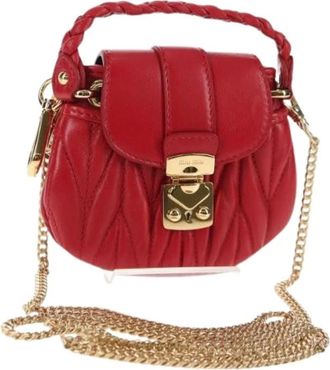 Miu Miu Pre-owned Mini Bags, female, Red, Size: ONE SIZE Pre-owned Mini Bag