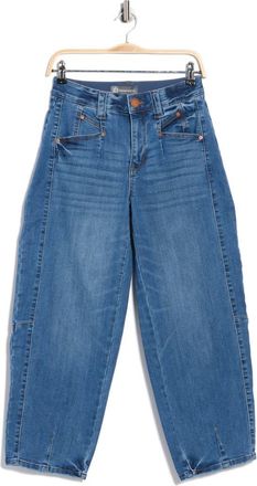 Democracy Relaxed Barrel Leg Jeans in Mid Blue Artisanal at Nordstrom Rack, Size 14P