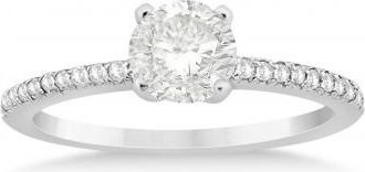 Allurez Diamond Accented Engagement Ring Setting Platinum 0.18ct