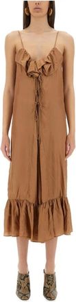 Dries Van Noten W.w. Dress - Dames - Casual kleedjes - Beige - S - Kleedjes