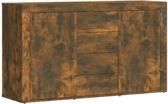 vidaXL Vidaxl - Aparador madera contrachapada color roble ahumado 120x36x69 cm
