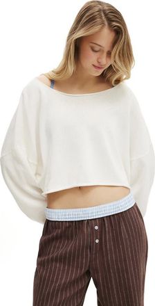 Cotton On Womens Off The Shoulder Cropped Knit in Coconut Milk at Nordstrom, Size Xxx-Small