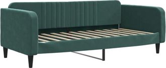 vidaXL Vidaxl - Sofá cama sin colchón terciopelo verde oscuro 100x200 cm