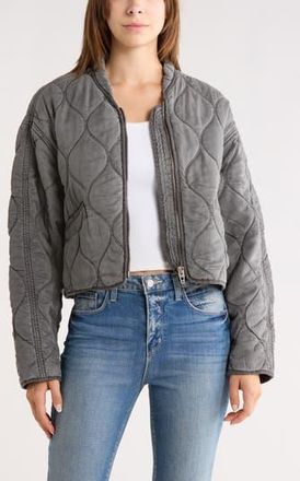 Blank NYC Quilted Bomber Jacket in Unwind at Nordstrom Rack, Size X-Small