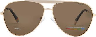 Polaroid Polarized Bronze Pilot Unisex Sunglasses PLD 6200/S/X 0Y3R/SP 61