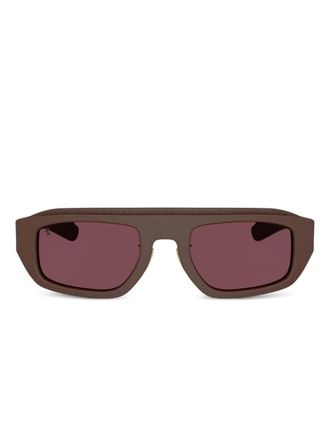 Ferrari rectangular-frame sunglasses - unisex - Acetate - 50 - Brown