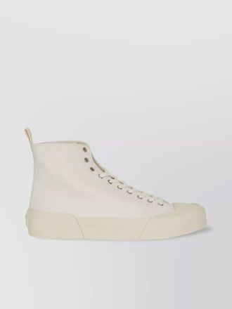 Jil Sander cotton canvas high-top sneakers