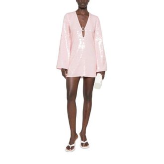 Os&eacute;ree Short Dress - female - Oseree - Short Dresses - Pink - M - Dresses