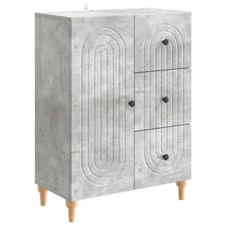 vidaXL Aparador Gris Hormig&oacute;n 66 X 34,5 X 90 Cm Madera De Ingenier&iacute;a Vidaxl