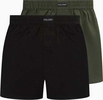 Lyle & Scott Lyle And Scott Mens Woven Boxer - Blk Climbingivy - Size: 37/36/32