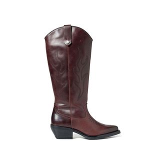 Steve Madden Womens Leather Wessel Boot Wines - Wine - Size UK 8