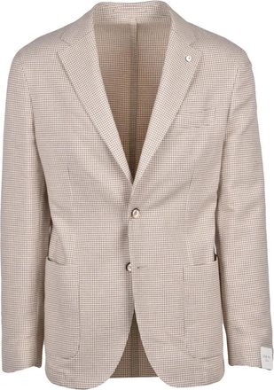 L.B.M. 1911 Beige Cotton Rounded Jacket