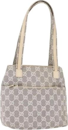Gucci Pre-owned Shoulder Bags, female, Gray, Size: ONE SIZE Pre-owned Vintage Shoulder Bag