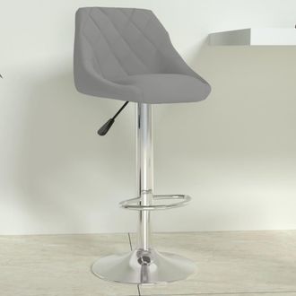 vidaXL Taburete De Cocina De Terciopelo Gris Claro Vidaxl