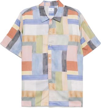 Paul Smith Camicia con design color-block - Blu