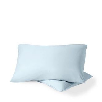 Bare Home 100% Organic Cotton Percale Cooling Pillowcase Set in Winter Blue at Nordstrom, Size King