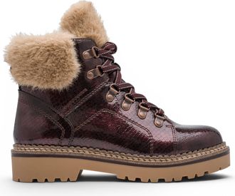 Tamaris Tamaris dames rode nep leren warme winters enkellaarzen - 26264-43
