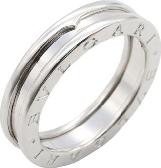 Bulgari Silver White Gold (18K) Band Ring (Pre-Owned)