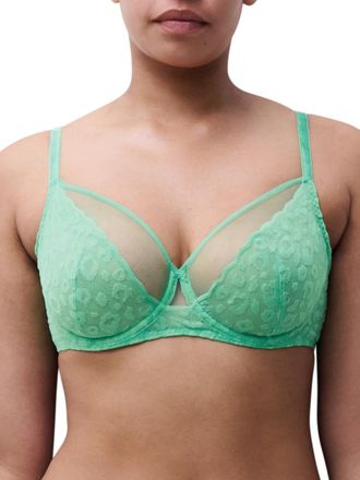 Chantelle Womens Girls Covering Full Cup Bra - Turquoise polyamide - Size 34DD