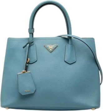 Prada Pre-owned Handbags, female, Blue, Size: ONE SIZE Pre-owned Vintage Satchel