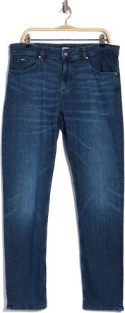 BOSS Maine Regular Fit Straight Jeans in Navy at Nordstrom Rack, Size 38 X 30
