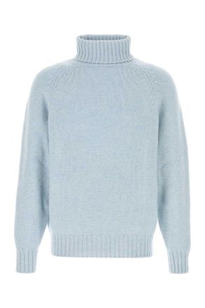 Umit Benan Light Blue Cashmere Sweater