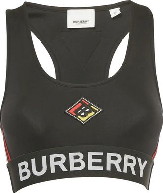 Burberry Reggiseno sportivo con applicazione - Nero