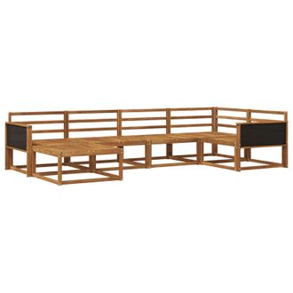 vidaXL Conjunto De Sof&aacute;s De Exterior 6 Pcs Natural Vidaxl