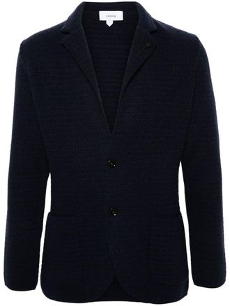 Lardini single-breasted cashmere blazer - Blue