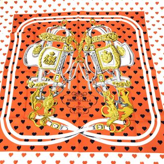 Herm&egrave;s Silk Brides De Gala Love Scarf Womens 90Cm (Pre-Owned)