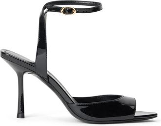 Stuart Weitzman Lexington Sandal 85 - Dames - Sandalen met hakken - Zwart - 35 1/2 EU - Leer - Schoenen