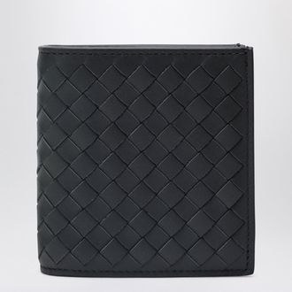 Bottega Veneta Dark grey Intrecciato bi-fold wallet